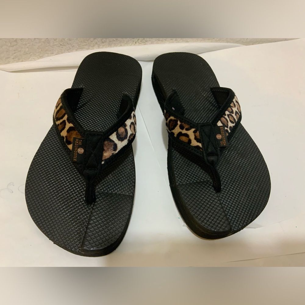The Healing Sole Plantar Fasciitis Sandal Orthopedic unisex W9 M7.5 animal print
